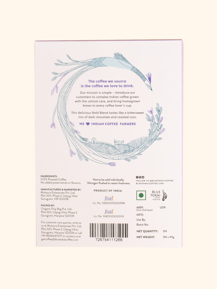 Cold Brew Bags - Bold- Buy Freshly Roasted Coffee Beans Online - Blue Tokai Coffee Roasters