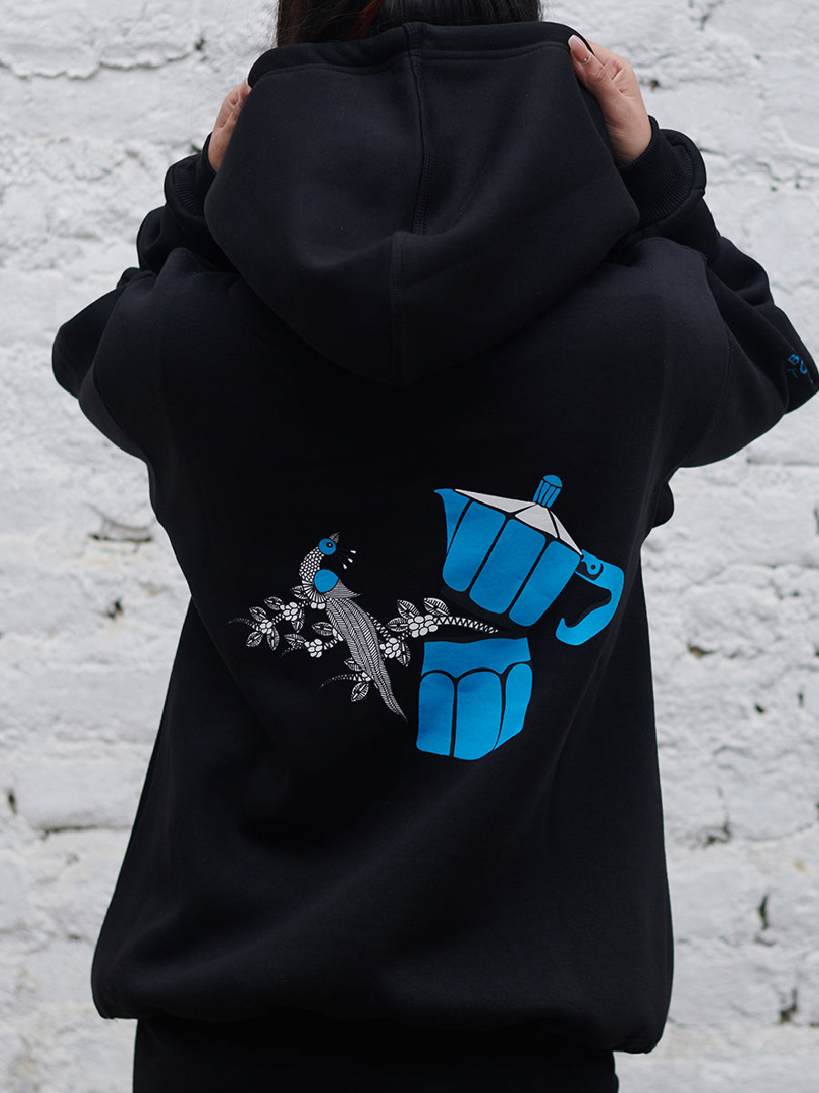 Buy Moka Pot Printed Hoodie Online - Coffee Merchandise