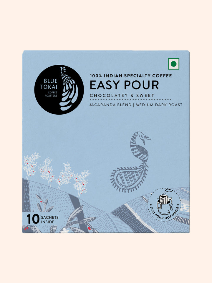 Jacaranda Blend | Medium Dark Roast - Easy Pour- Buy Freshly Roasted Coffee Beans Online - Blue Tokai Coffee Roasters
