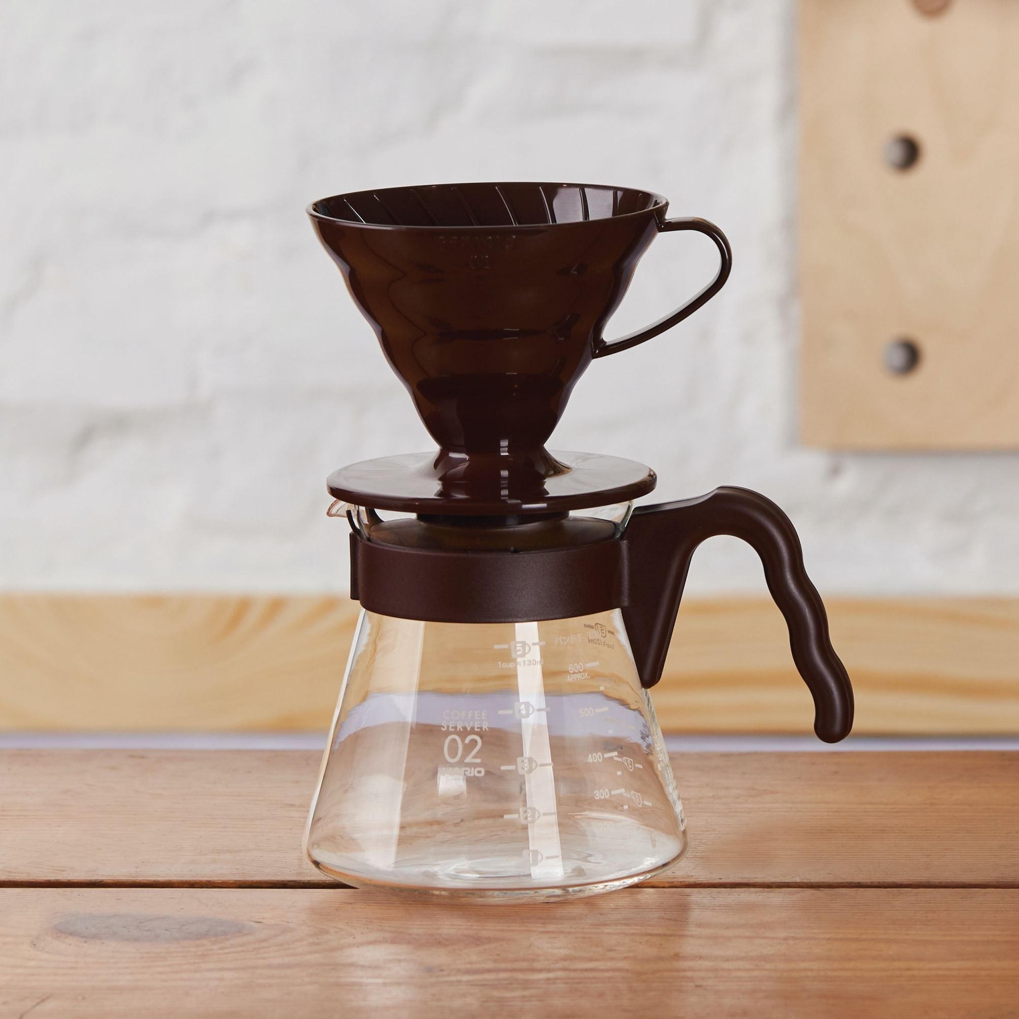 Special Price product V60 Coffee Server 02 Set Chocolate Brown