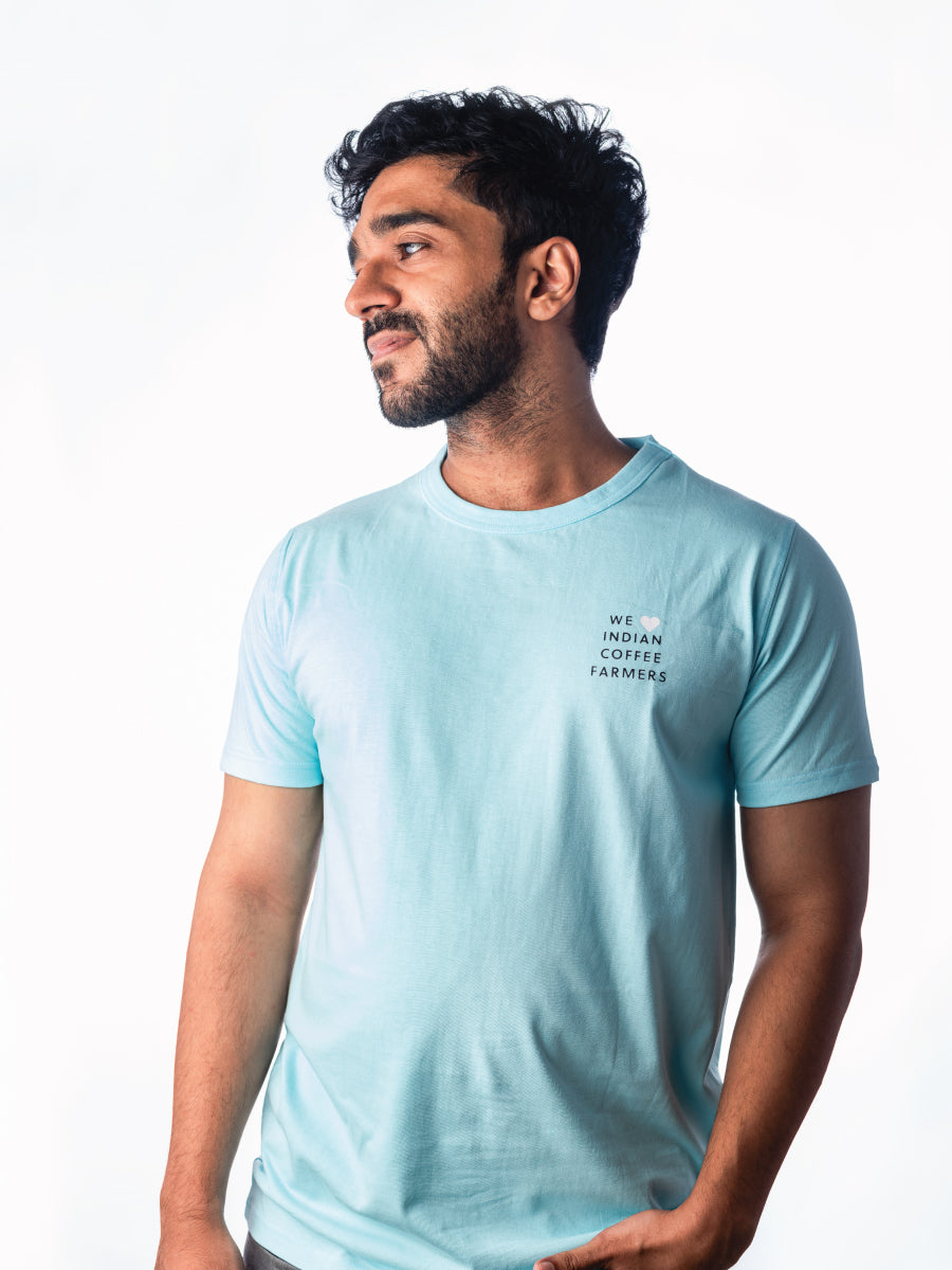 COFFEE T-SHIRT Blue (Mokapot)- Buy Freshly Roasted Coffee Beans Online - Blue Tokai Coffee Roasters