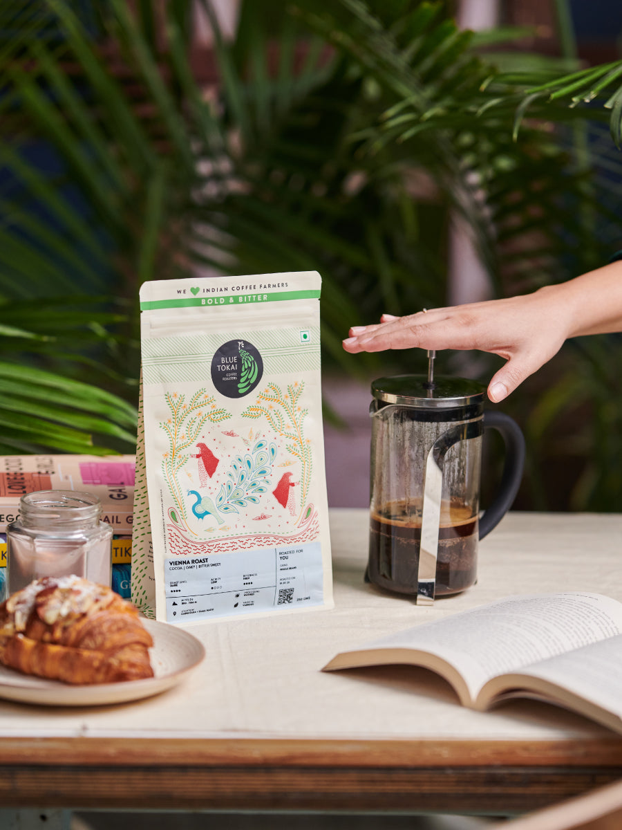 Coffee + French Press- Buy Freshly Roasted Coffee Beans Online - Blue Tokai Coffee Roasters