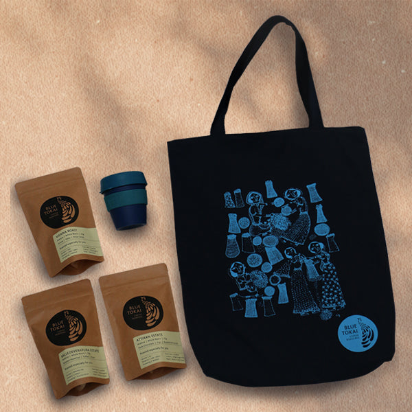 On-The-Go Tote Kit- Buy Freshly Roasted Coffee Beans Online - Blue Tokai Coffee Roasters