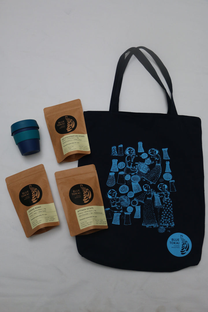 On-The-Go Tote Kit- Buy Freshly Roasted Coffee Beans Online - Blue Tokai Coffee Roasters